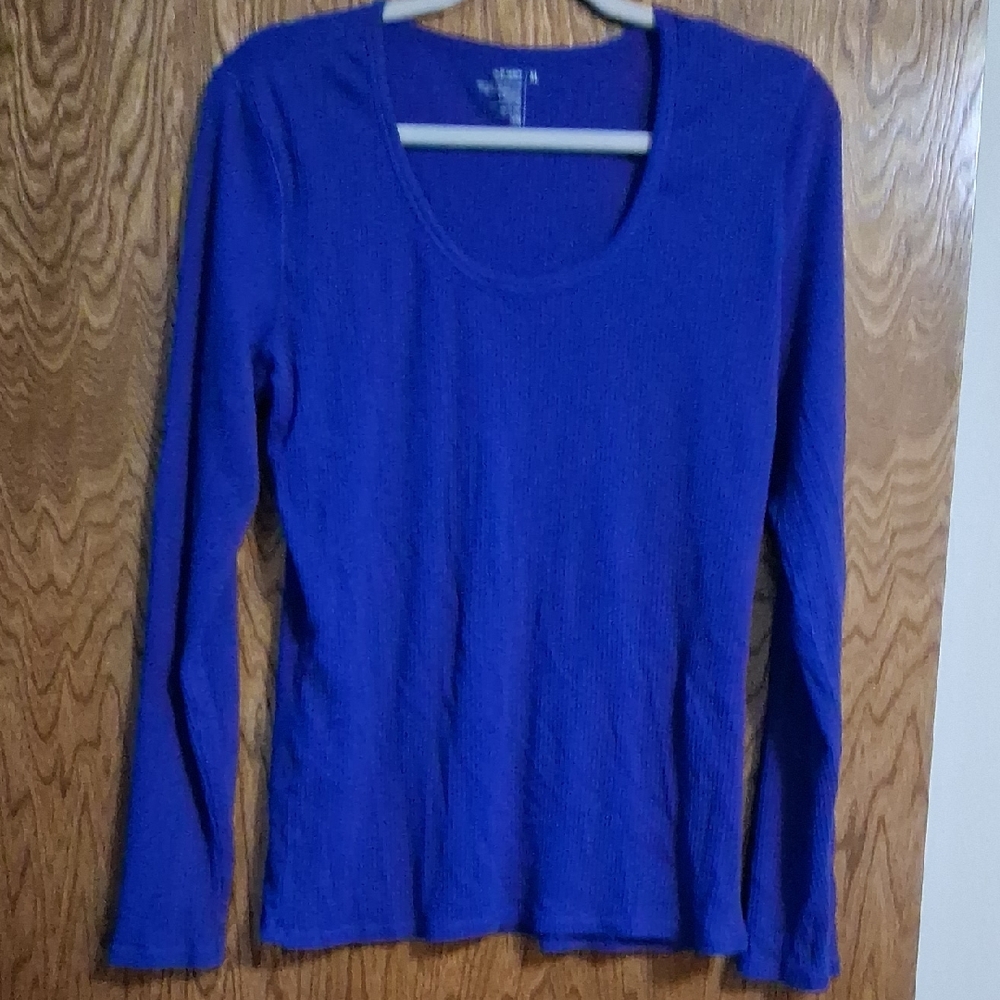 Old Navy Women's Vibrant Blue Long Sleeve Top
